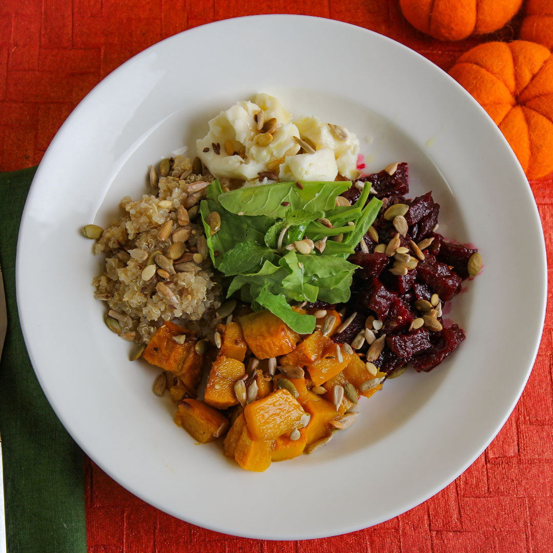 MACRO BOWL - ROAST PUMPKIN BEETROOT & FETA