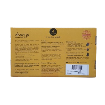AHANYA HAVAN CUPS | Natural & Organic