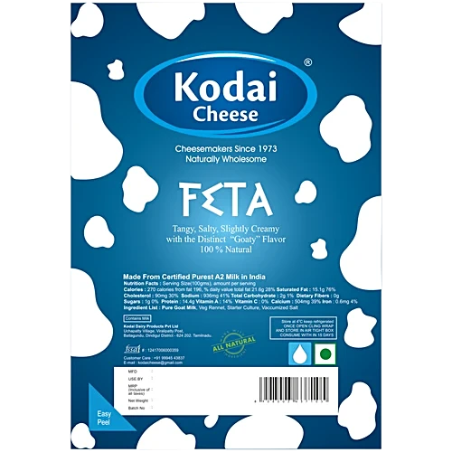 FETA CHEESE (Kodai Dairy) | Natural  &  Organic