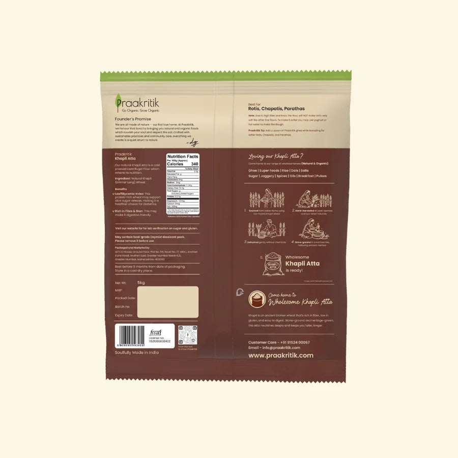FLOUR - WHEAT - KHAPLI | Natural  &  Organic
