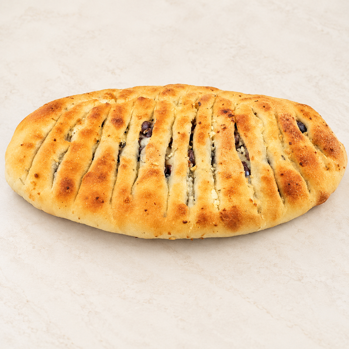 BREAD - GARLIC, OLIVE & CHEESE FILLED PULL- APART | Natural & Organic