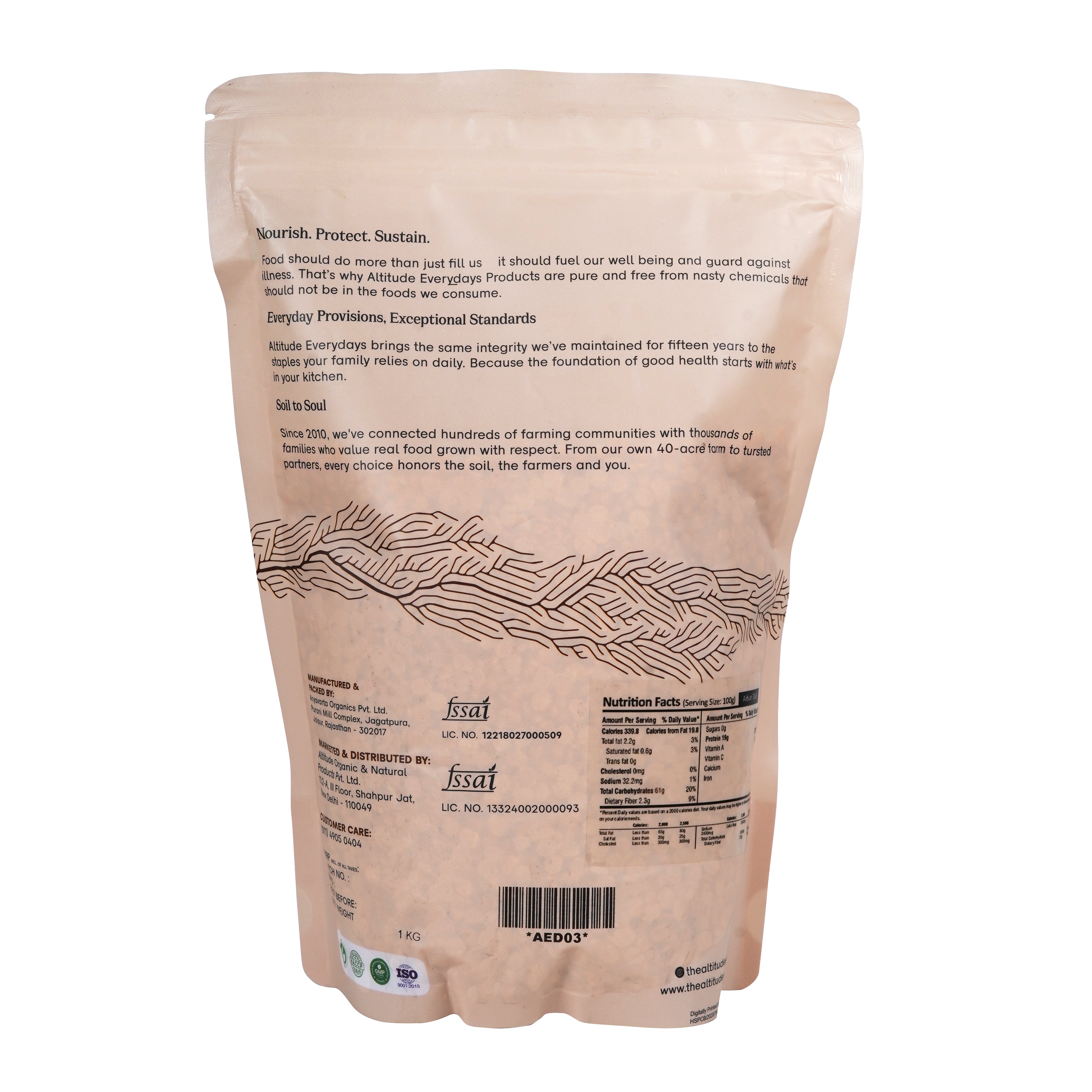 ARHAR / TOOR DAL 1KG | Natural  &  Organic