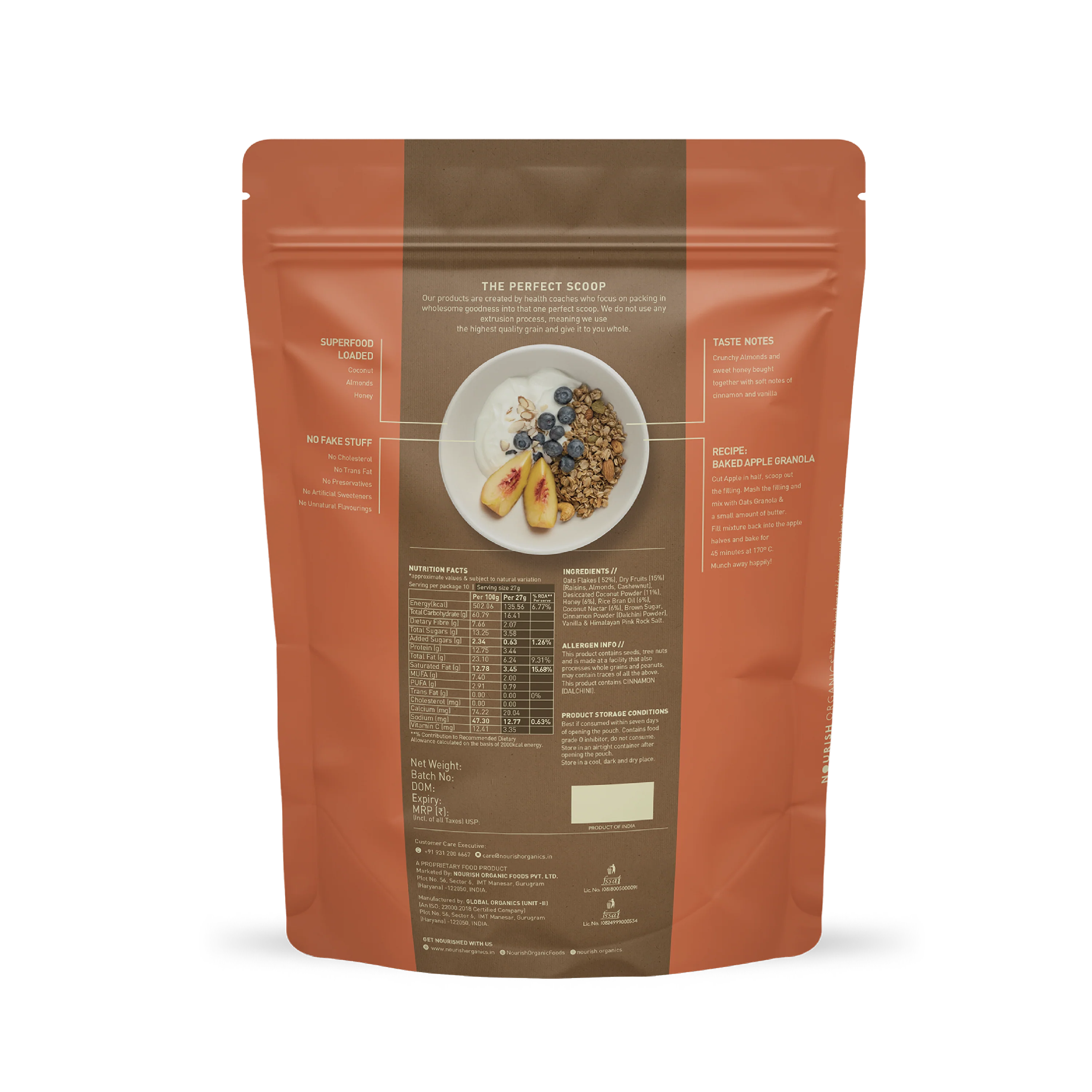 CINNAMON OATS GRANOLA | Natural & Organic