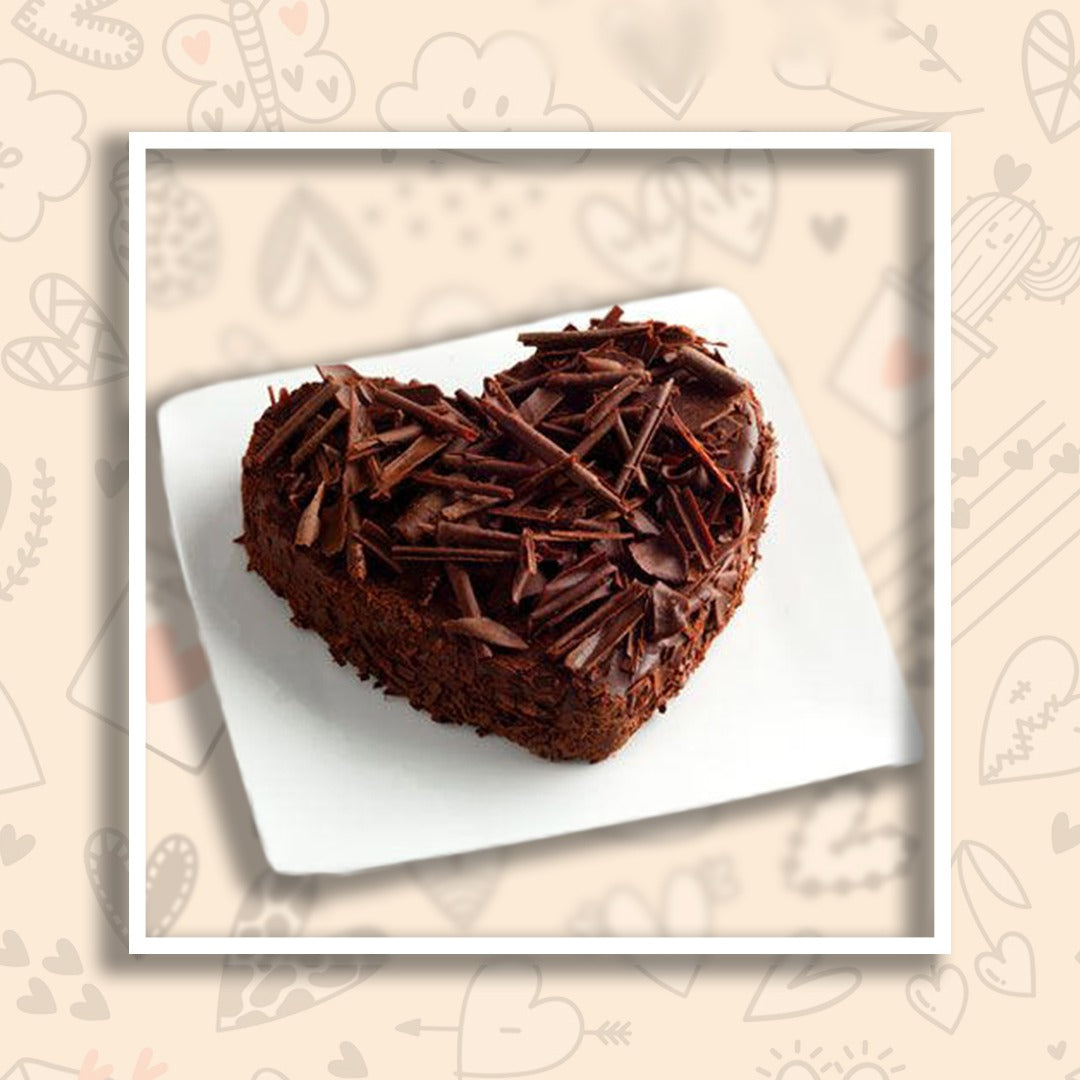Dark Chocolate heart cake