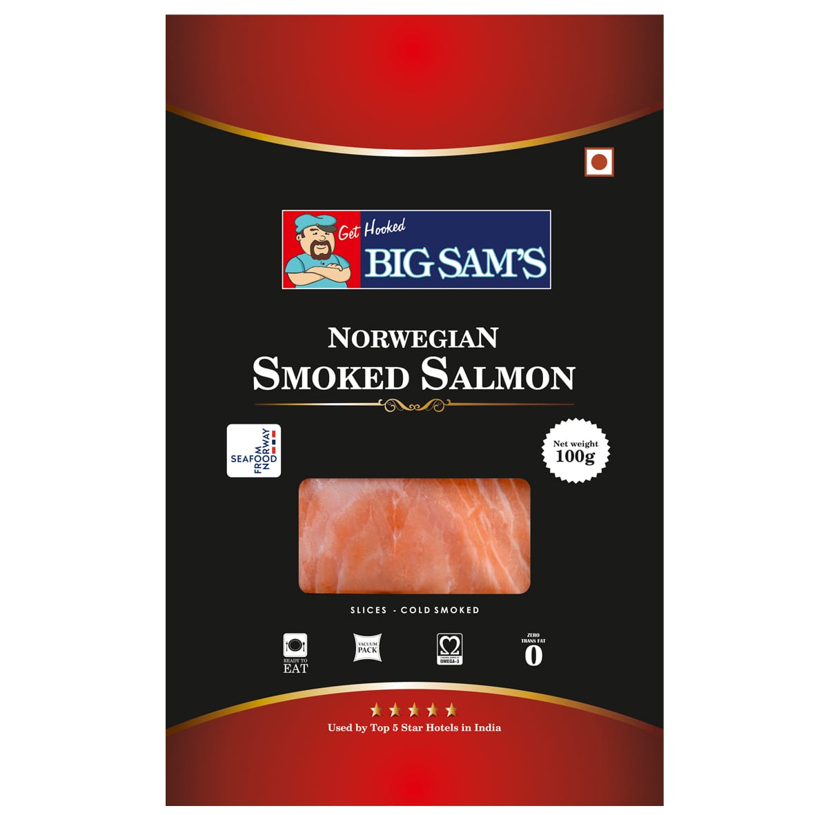 NORWEGIAN SMOKED SALMON 100GM