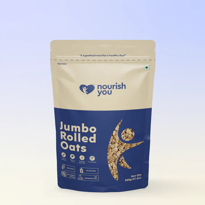 JUMBO ROLLED OATS 500GM (NOURISH YOU)