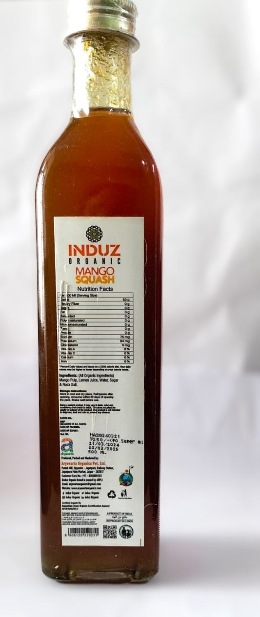 MANGO  SQUASH 500ml (INDUZ ORGANIC)