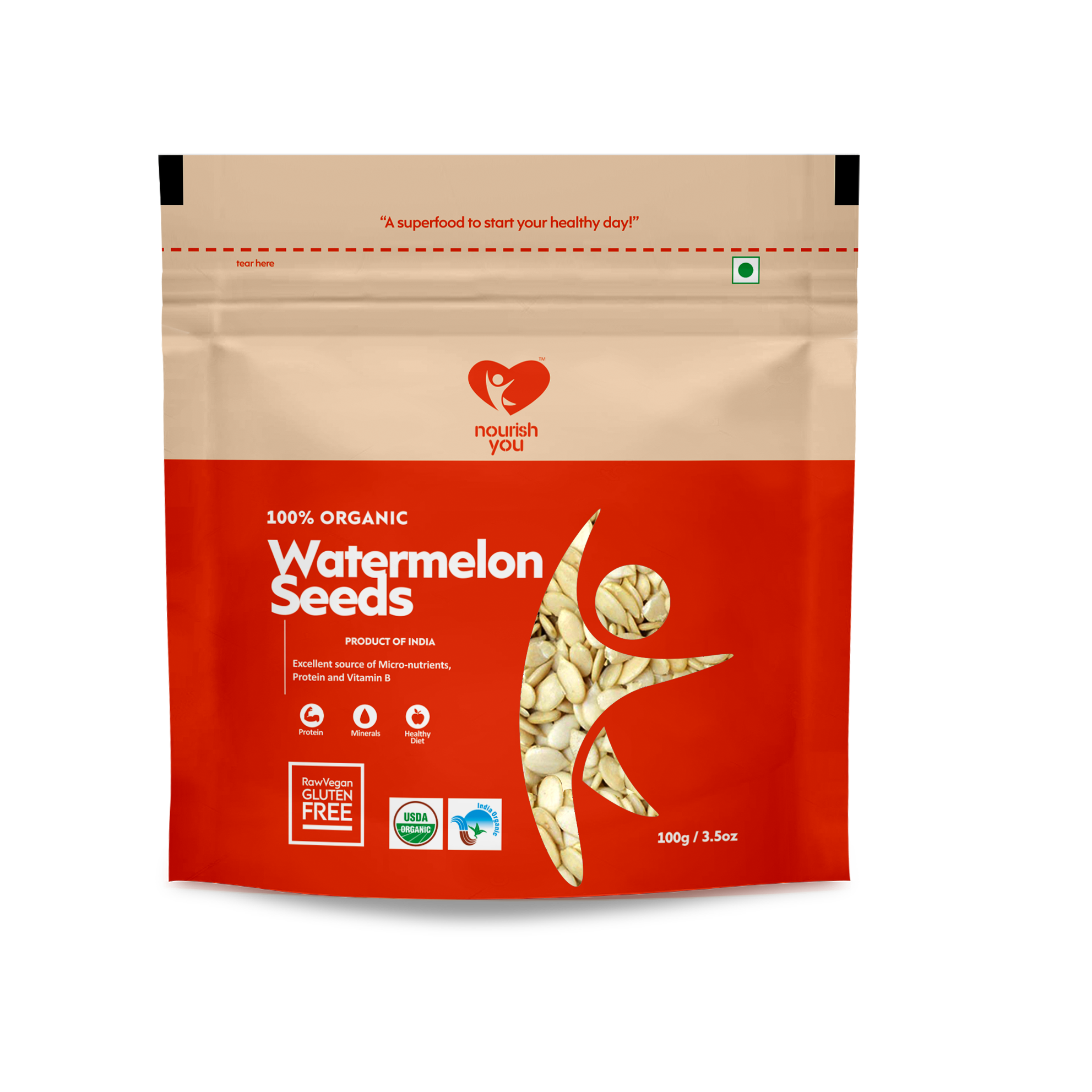 WATERMELON SEEDS 100GM (NOURISH YOU)