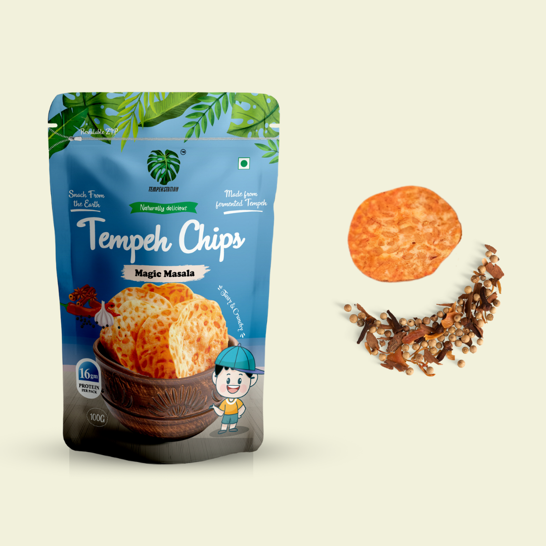 MAGIC MASALA TEMPEH CHIPS | Natural  &  Organic 