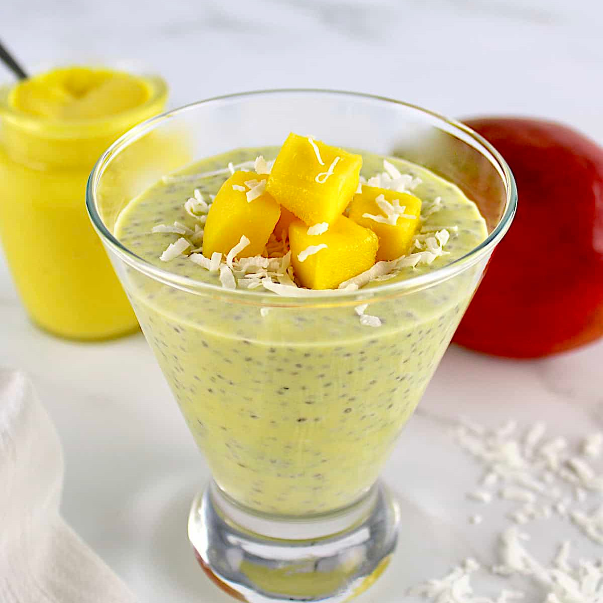 Mango chia pudding with Almond Milk (Vegan & Gluten free)  200ml