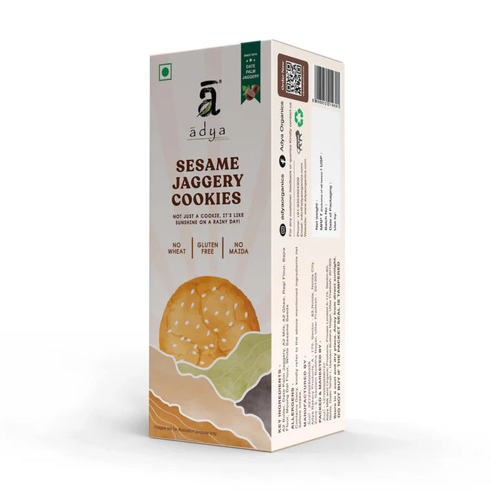 DATE PALM JAGGERY SESAME COOKIES | Natural  &  Organic