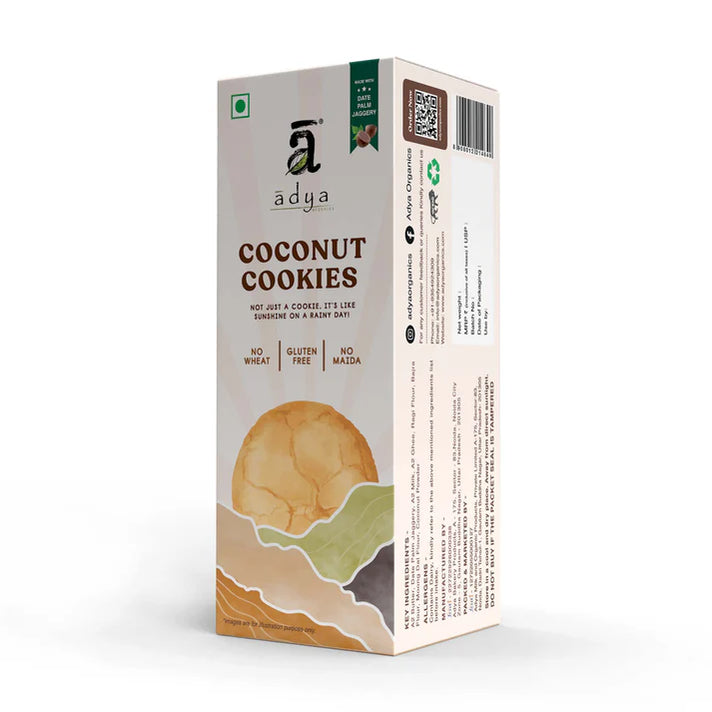 DATE PALM JAGGERY COCONUT COOKIES | Natural  &  Organic