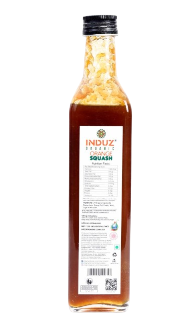ORANGE  SQUASH 500ml (INDUZ ORGANIC)