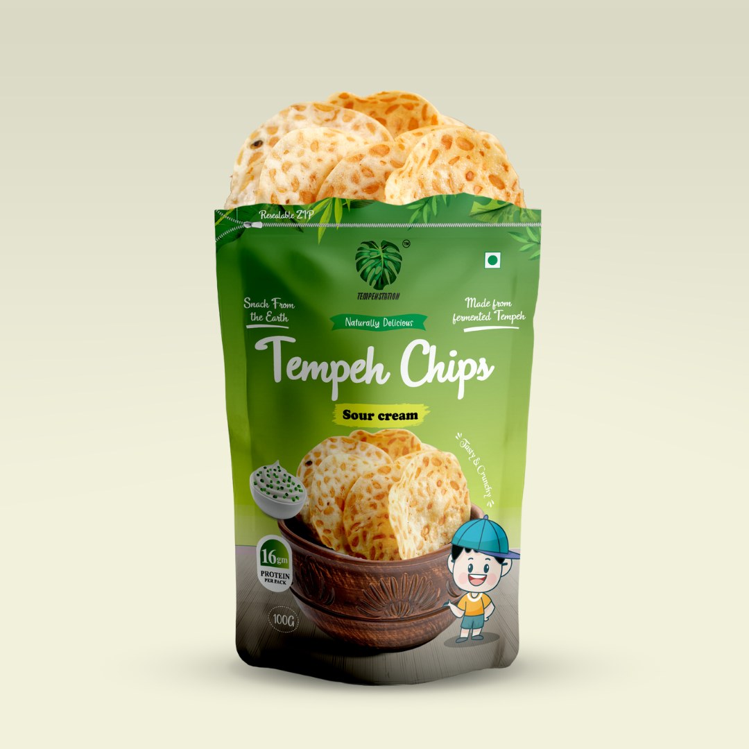 SOUR CREAM TEMPEH CHIPS | Natural  &  Organic 