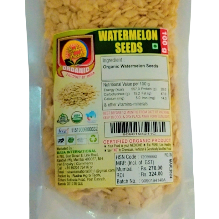 WATERMELON SEEDS | Natural  &  Organic