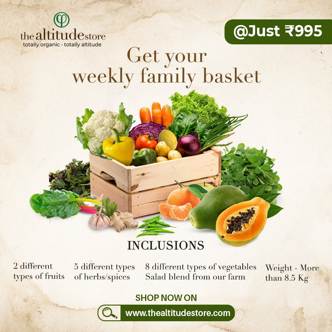 SEASONAL BASKET - WEEKLY FAMILY BASKET - Get Veges and Fruits More than 8.5 Kg