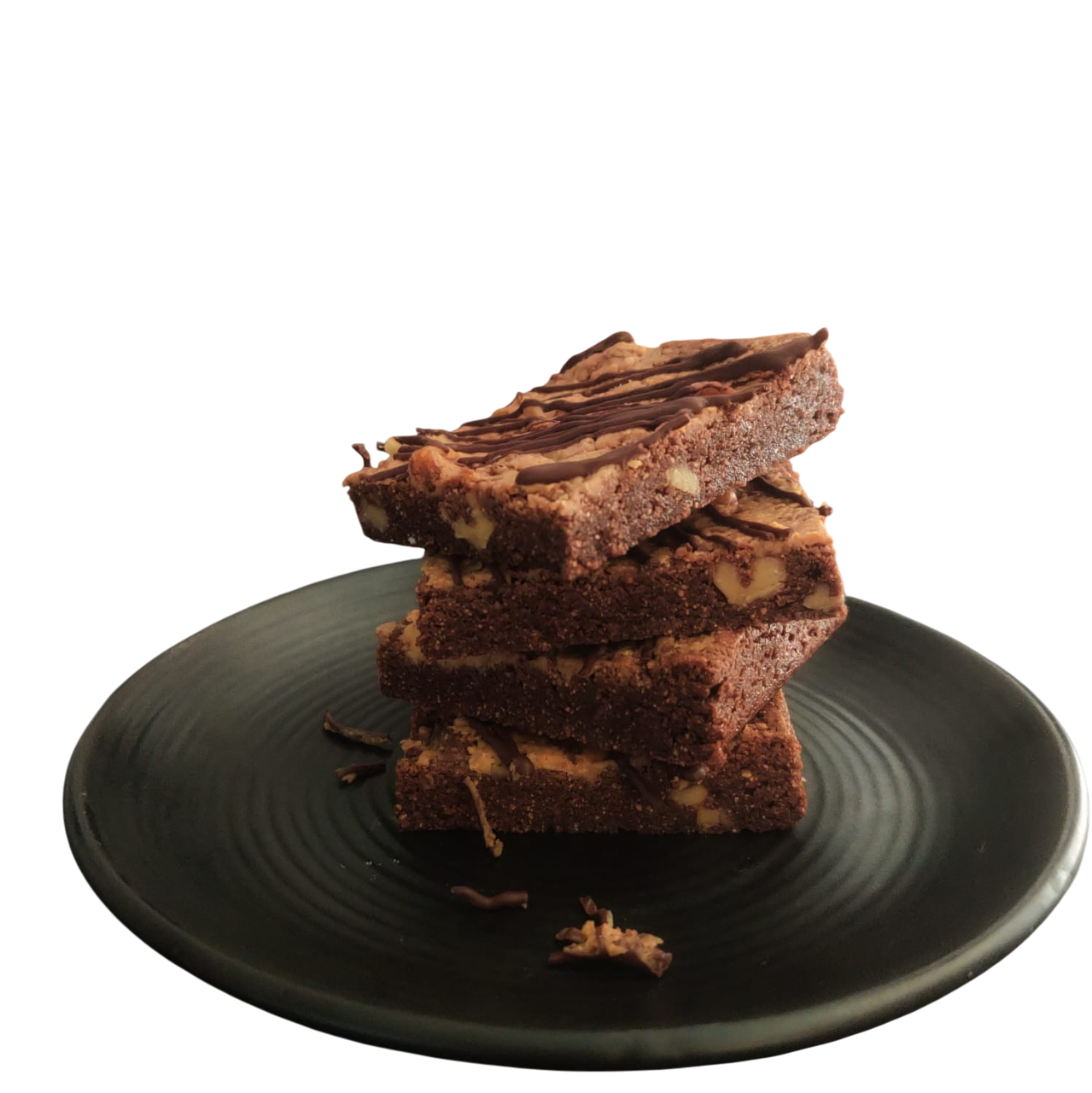 DARK CHOCOLATE PEANUT BUTTER BROWNIES - GLUTEN FREE & EGG LESS (pack of 4)
