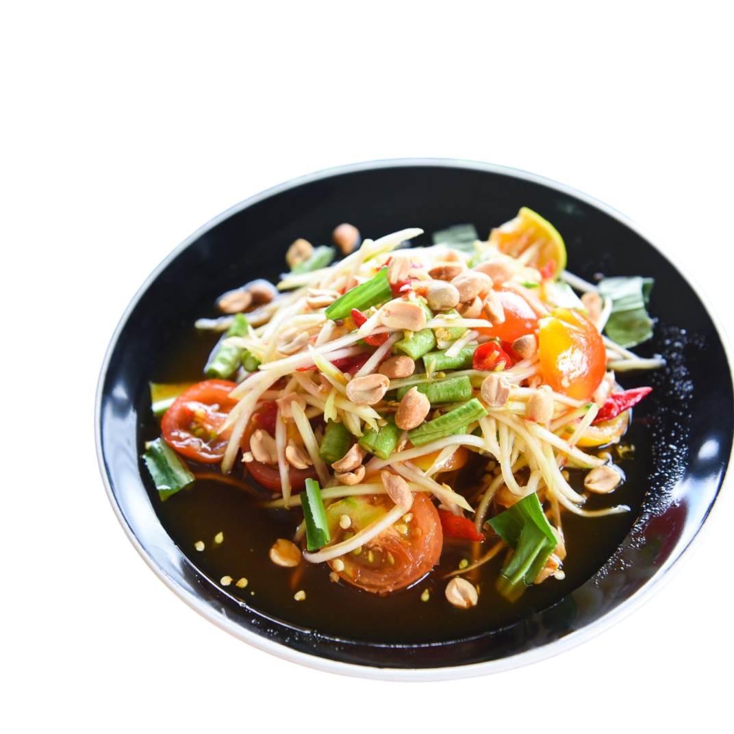 Raw papaya salad