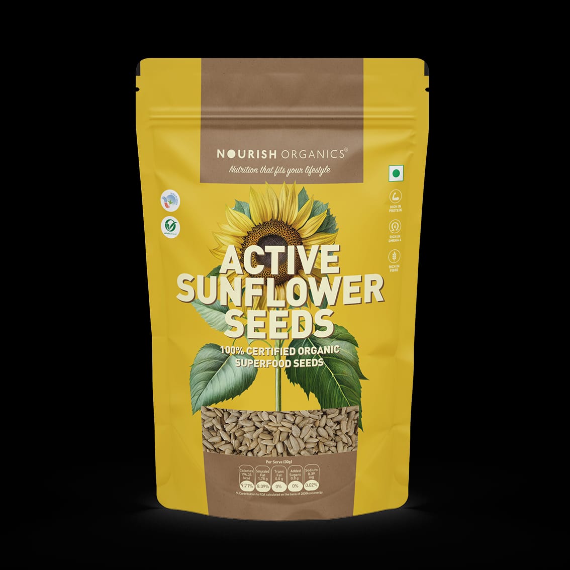 SEEDS - SUNFLOWER - ACTIVE| Natural  &  Organic