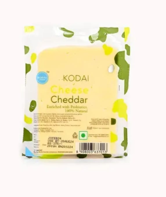 CHEDDAR CHEESE (Kodai Dairy) | Natural  &  Organic