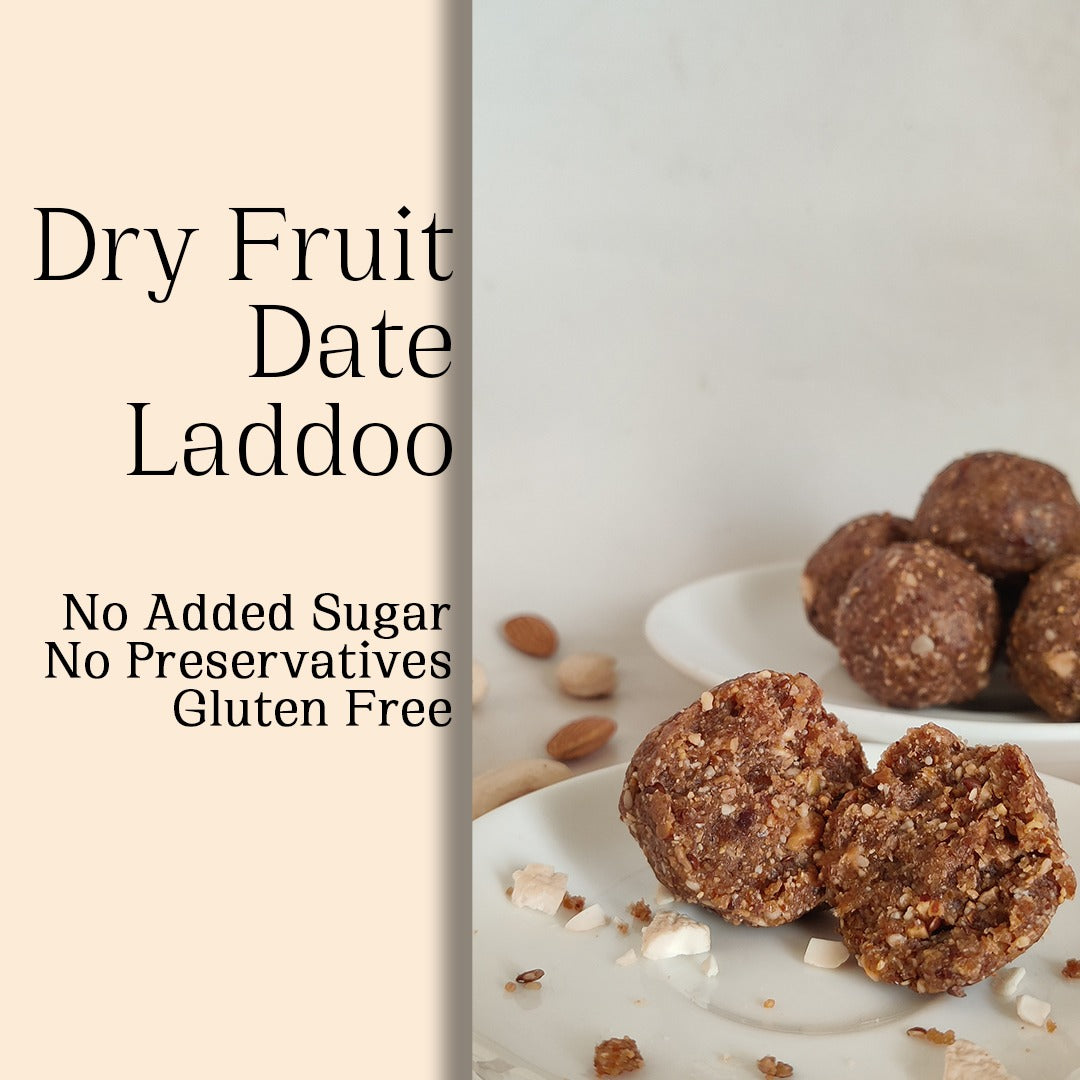 LADDOO - DATES DRY FRUITS | Natural  &  Organic 9 Pieces
