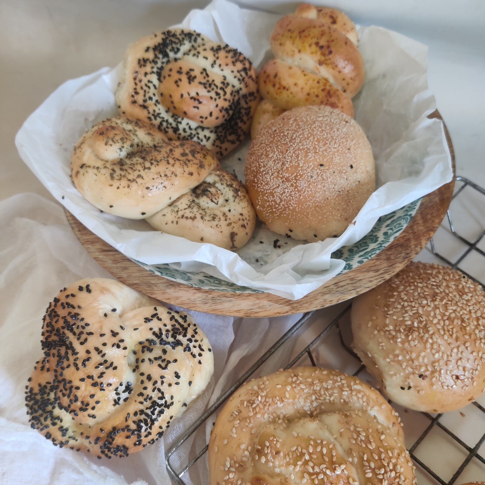 DINNER ROLLS SET OF 4 PCS | Natural  &  Organic