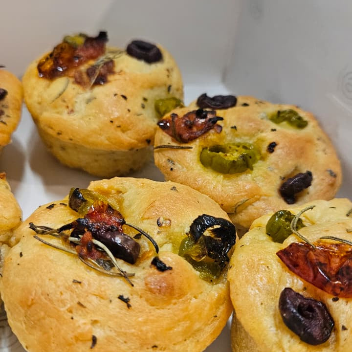 Focaccia Muffins with chimichuri