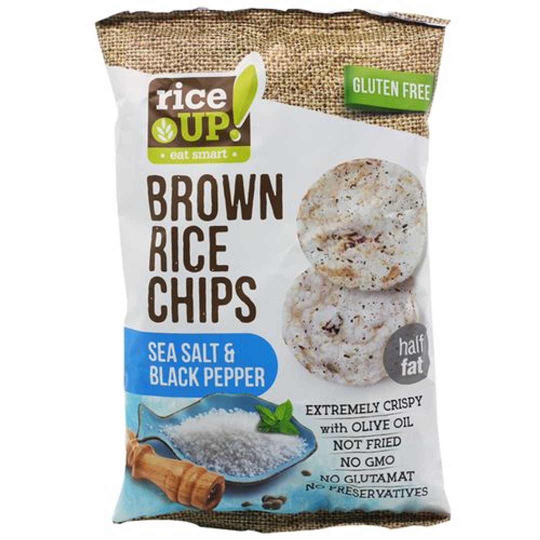 ROWN RICE CHIPS - SEA SALT & BLACK PEPPER