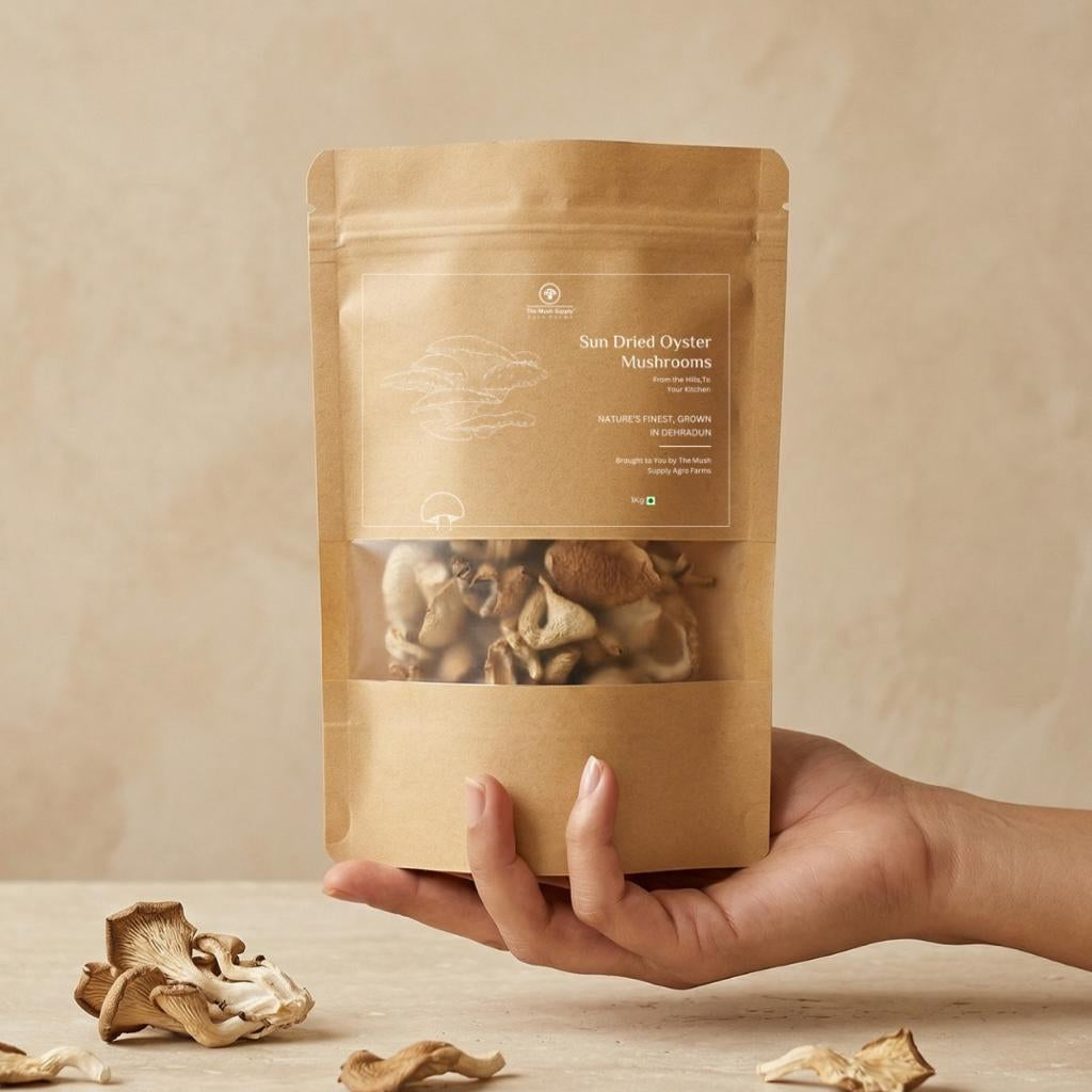 SUN DRIED OYSTER MUSHROOMS
