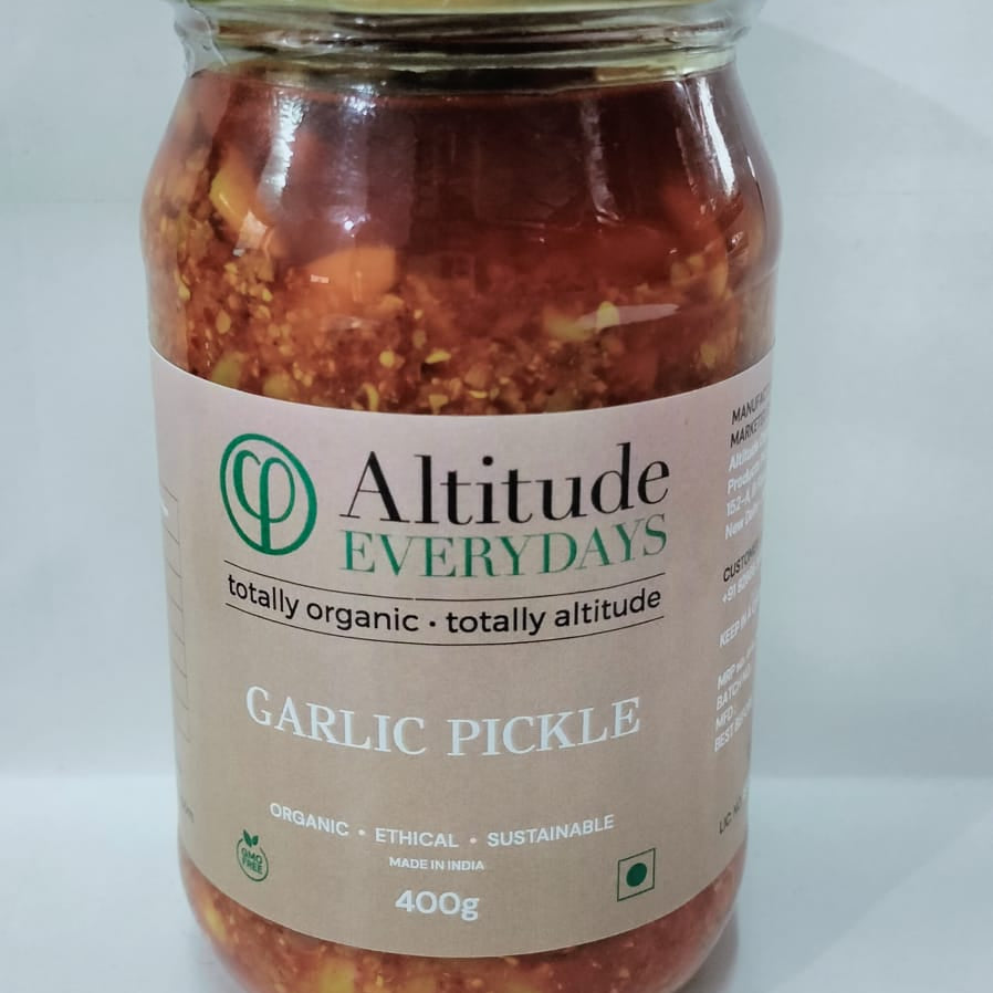 Garlic Pickle – 400gm |  Natural  &  Organic