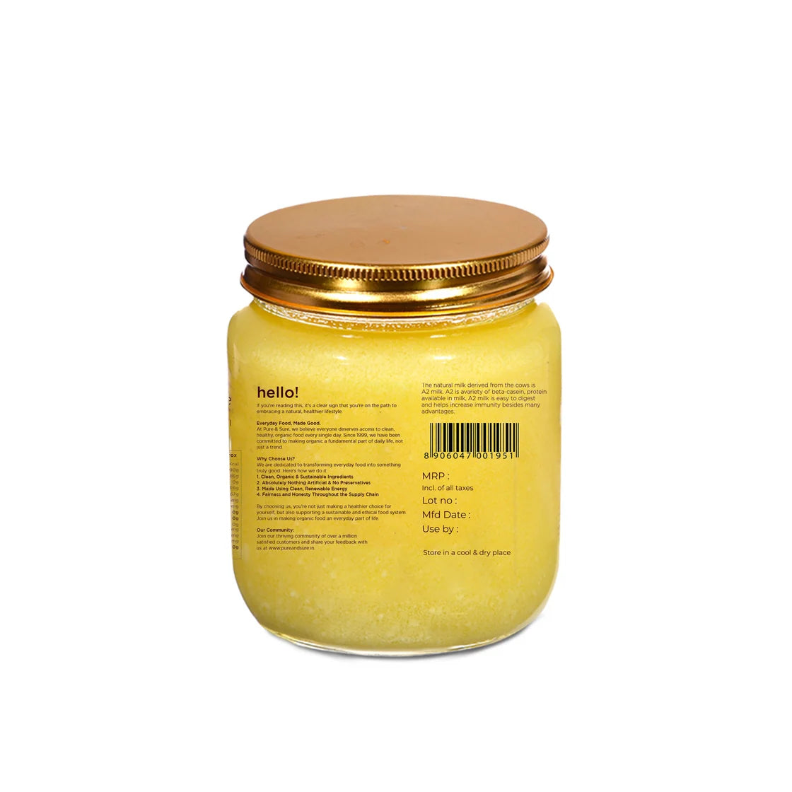 GHEE - A2 Cow's Milk Organic | Natural  &  Organic