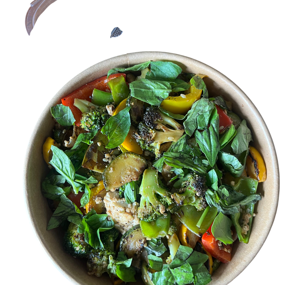 GRILLED VEGETABLES WITH CRUMBLED COTTAGE CHEESE| Natural  &  Organic