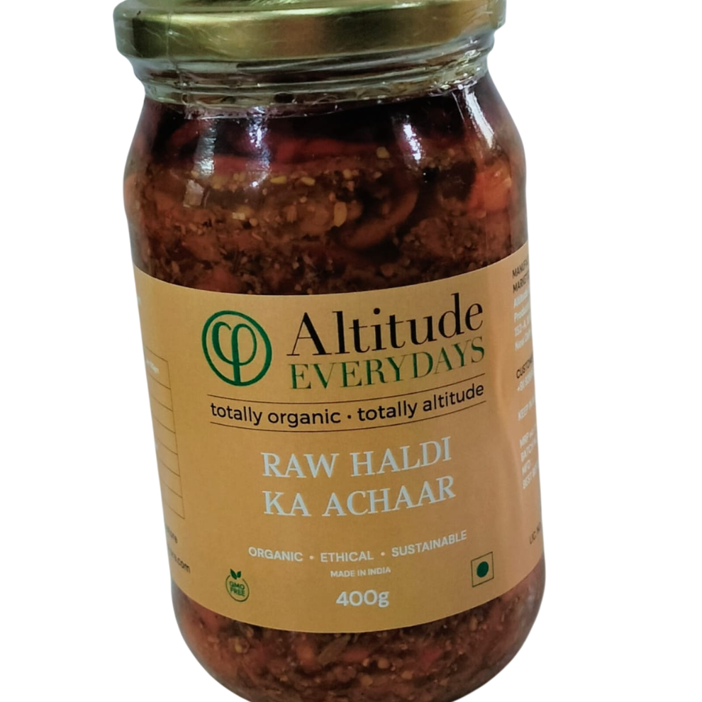 Haldi Ka Achaar – 400gm | Turmeric Pickle | Natural  &  Organic
