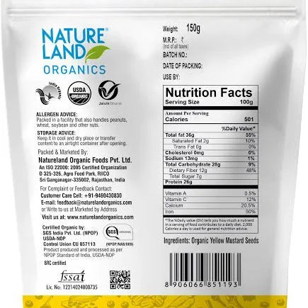 YELLOW MUSTARD / PILI SARSO | Natural  &  Organic