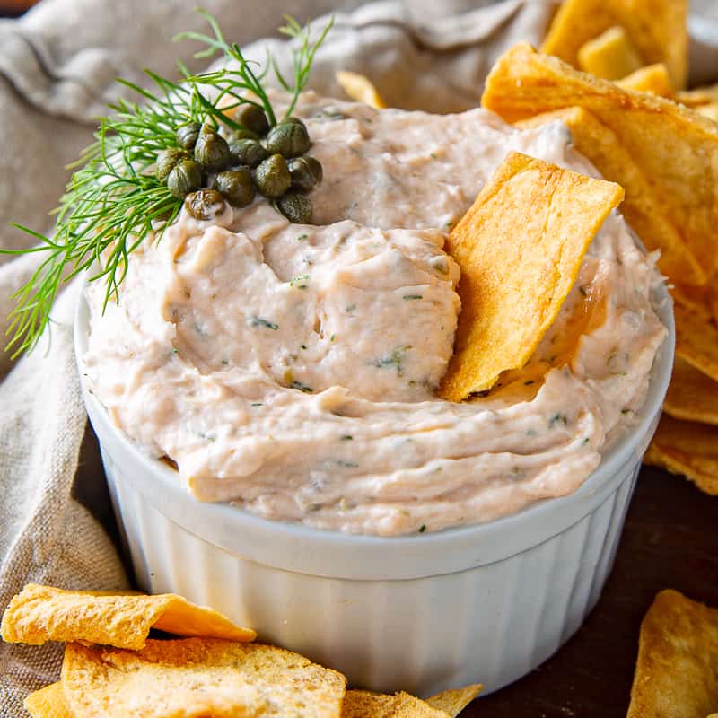 SMOKED FISH DIP WITH CHIPS