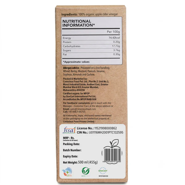 VINEGAR - APPLE CIDER | Natural  &  Organic