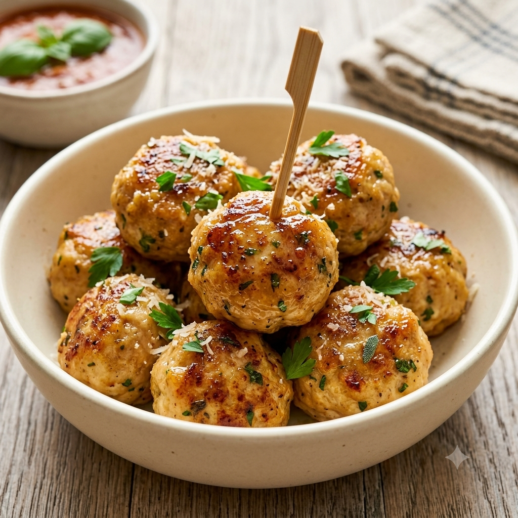 CHICKEN MEAT BALLS WITH MEDITTARANEAN SPICES | Natural  &  Organic