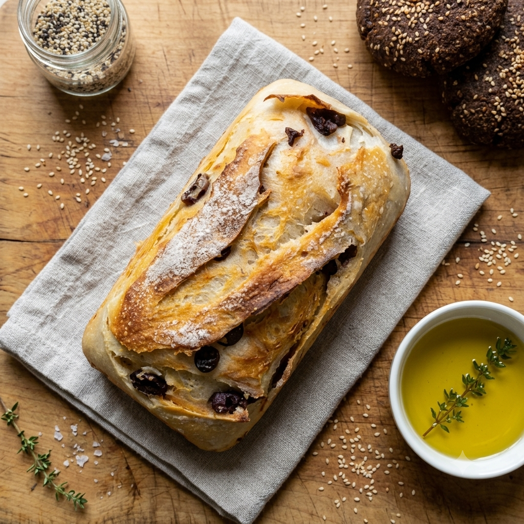 BREAD - SOURDOUGH (KALAMATA OLIVES, Sliced) | Natural  &  Organic