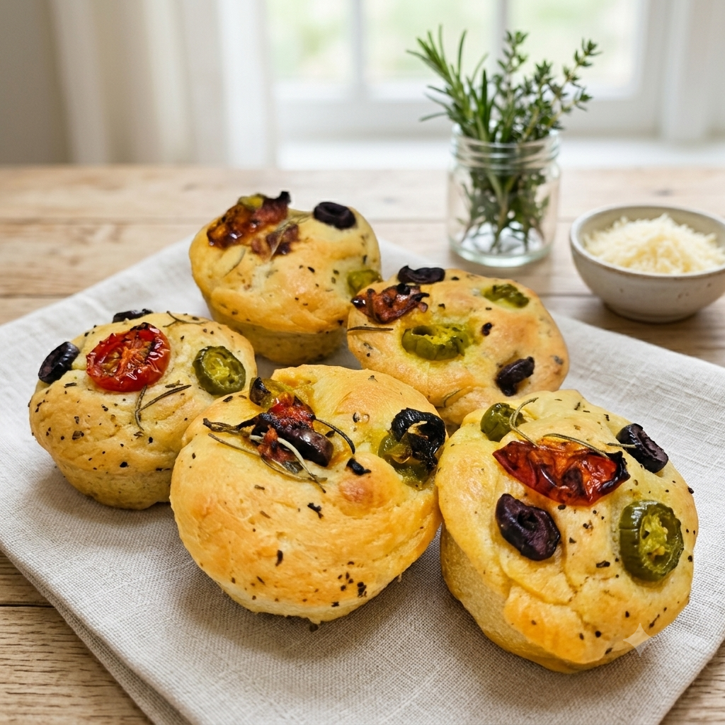 BREAD - SOURDOUGH FOCACCIA MUFFINS | Natural & Organic