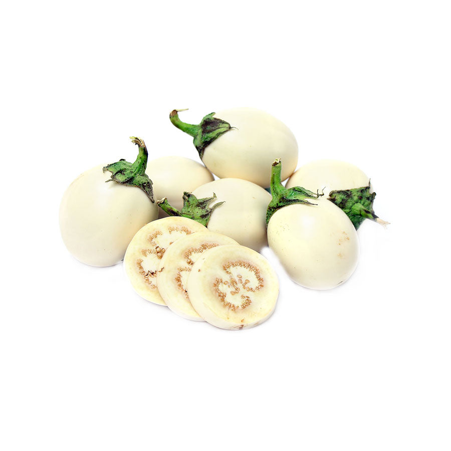 Organic Products | EGGPLANT / BAIGAN - SMALL - WHITE | The Altitude Store