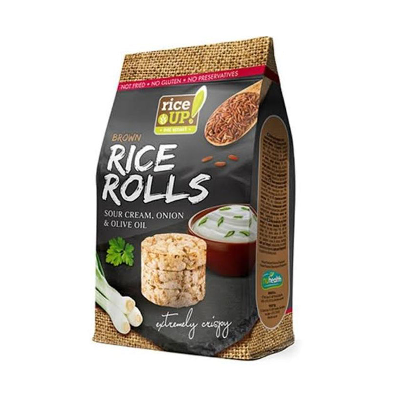 BROWN RICE ROLLS CREAM & ONION & OLIVE OIL | Natural  &  Organic 
